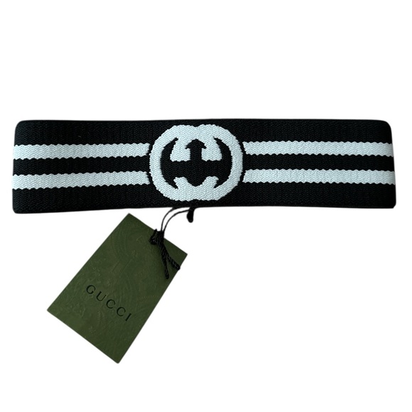 Gucci Monochrome Logo Headband! NWT! - Picture 1 of 5